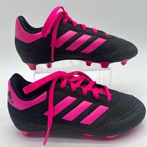 adidas Black and Hot Pink Soccer Cleats